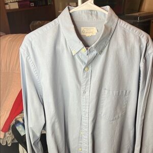 J. Crew Sky Blue Casual Button Down Shirt. Vintage Oxford